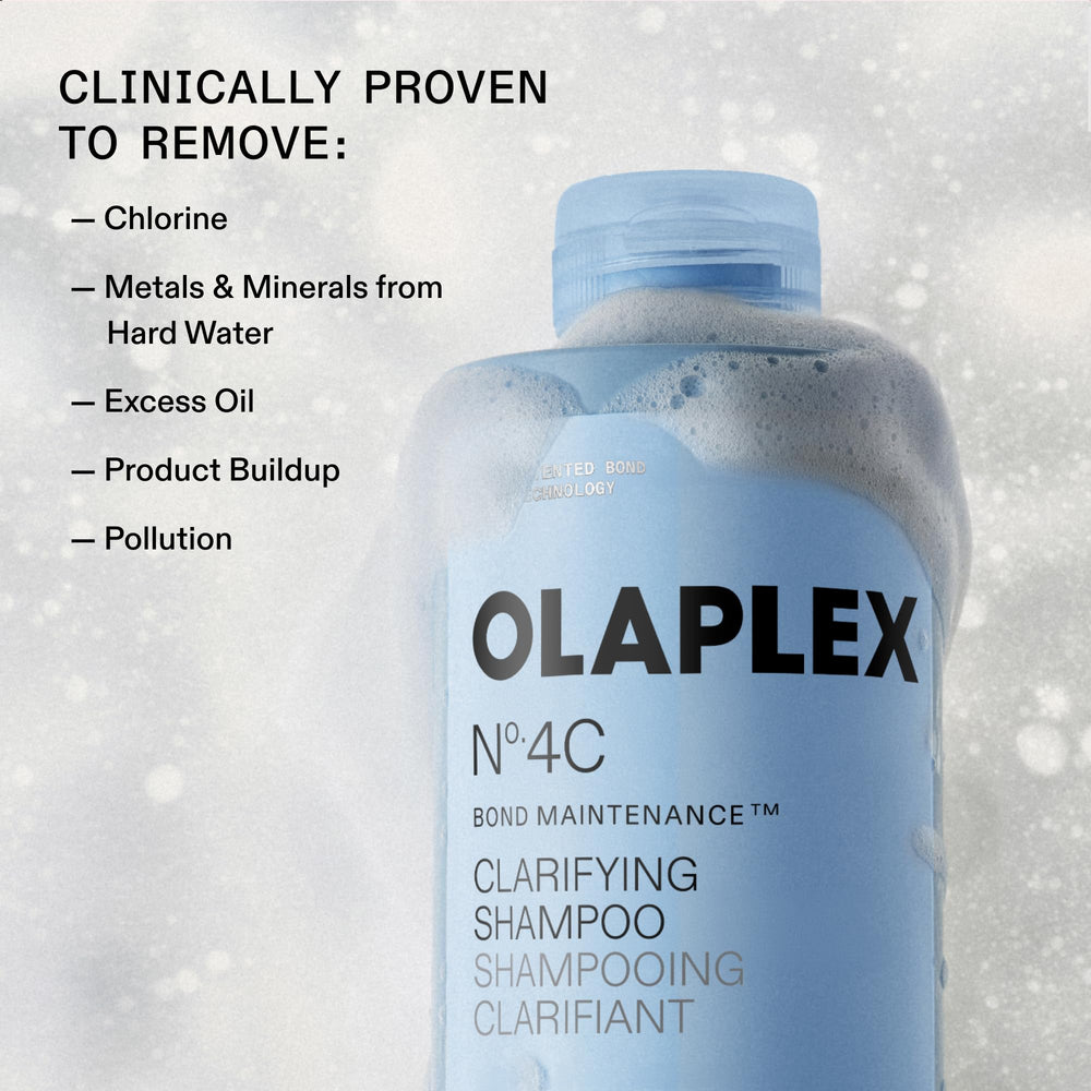 Close-up of creamy lather texture to show Olaplex cleansing strength and gentle finish