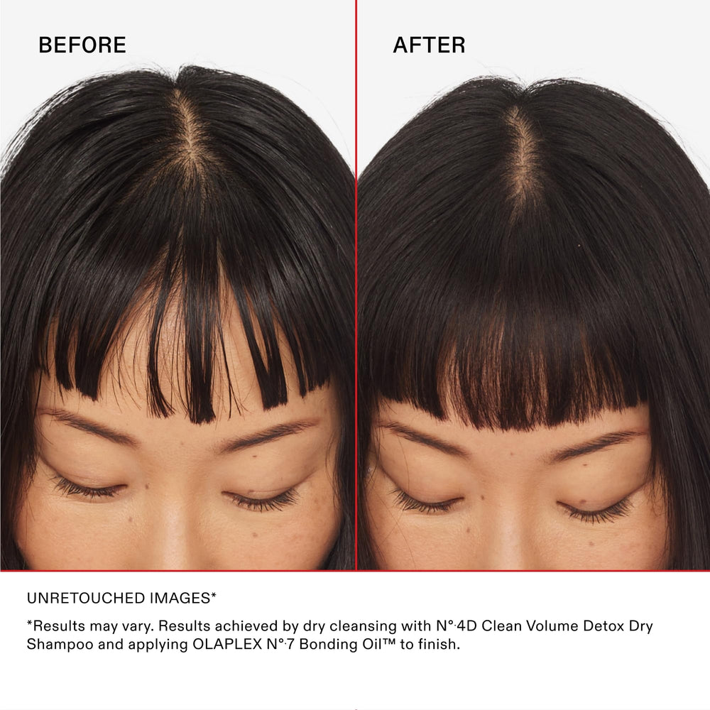 Olaplex Nº.4D before and after roots showing increased lift and cleaner appearance