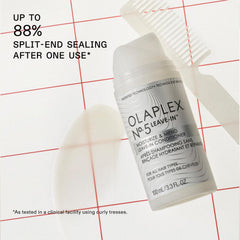Olaplex Nº.5 pump and cap detail highlighting easy dispensing and tidy application