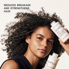 Olaplex No.5 pump dispenser detail delivering controlled, mess-free application benefit