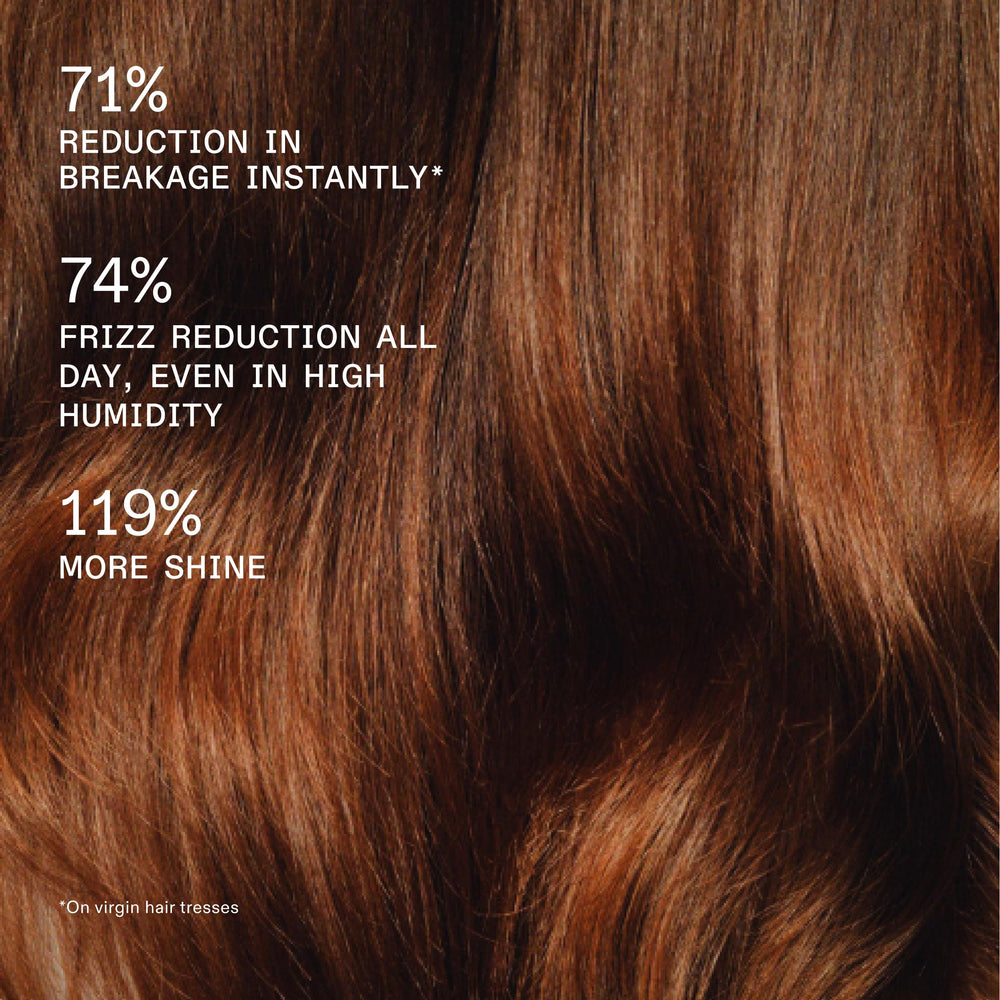 Olaplex before and after shot showing reduced frizz and added shine