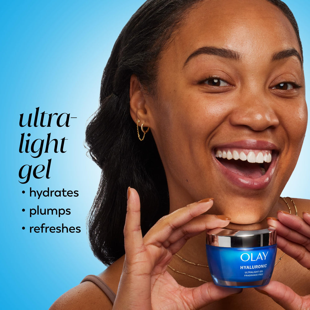 Olay application on hand spread showing quick absorption and non-greasy feel
