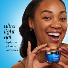 Olay application on hand spread showing quick absorption and non-greasy feel