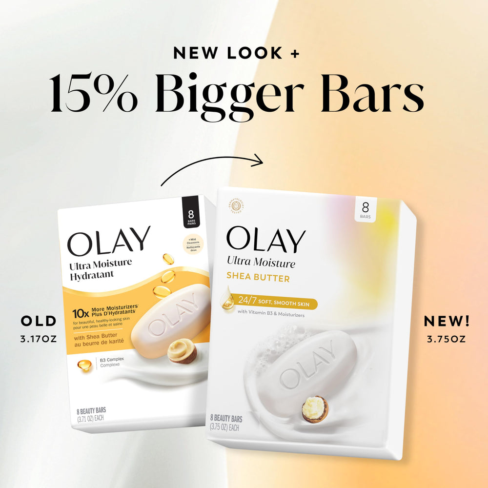 Olay beauty bar on bathroom counter in lifestyle scene promoting daily routine