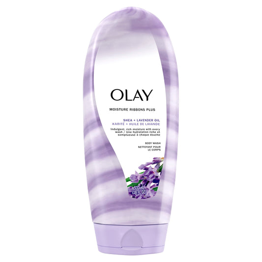Olay front bottle showing label and 18 fl oz size for easy selection