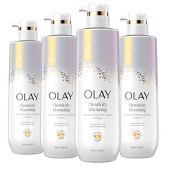 Olay bottle front packaging showing product and benefits