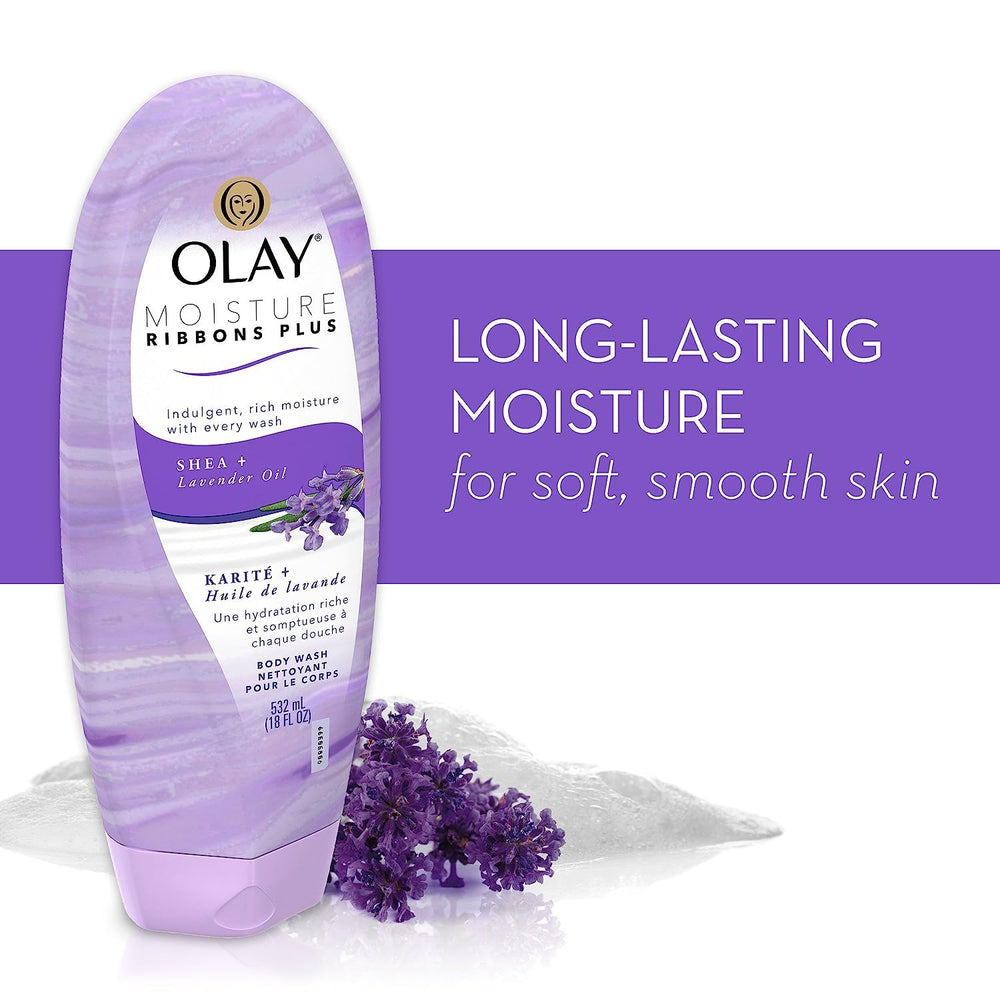 Olay lavender oil visual illustrating calming scent benefits