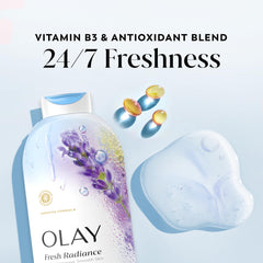 Olay back label with ingredient list visible to check key actives