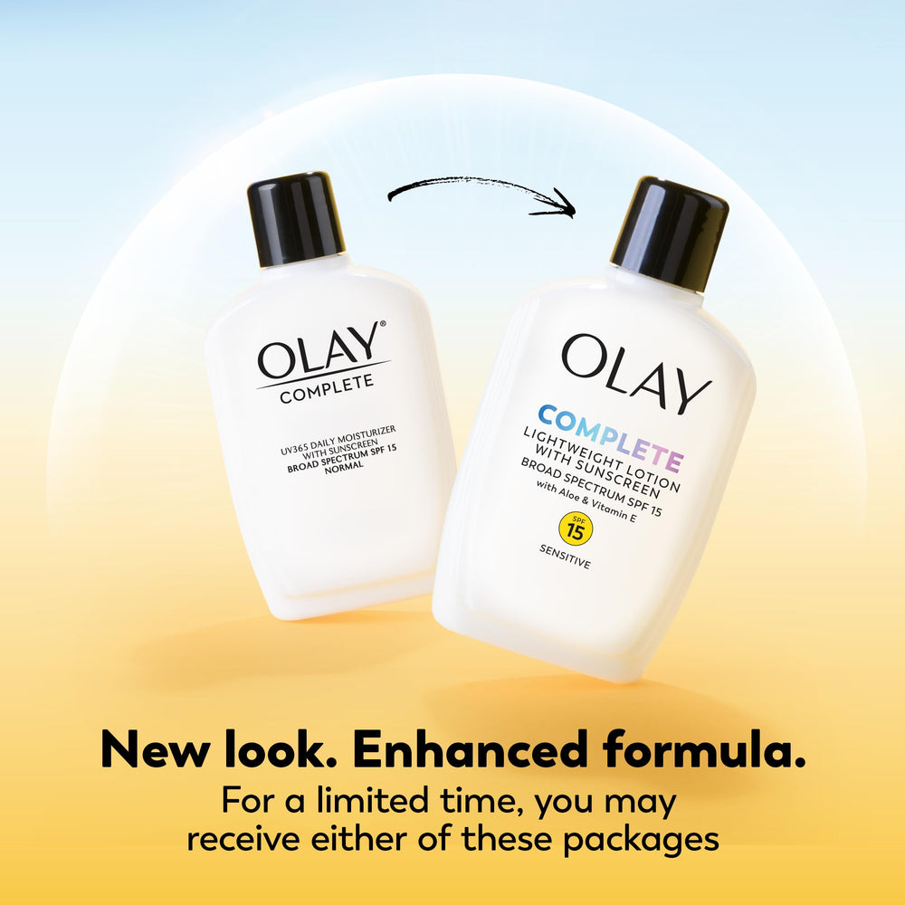 Procter & Gamble Olay Complete open cap texture close-up highlighting lightweight finish