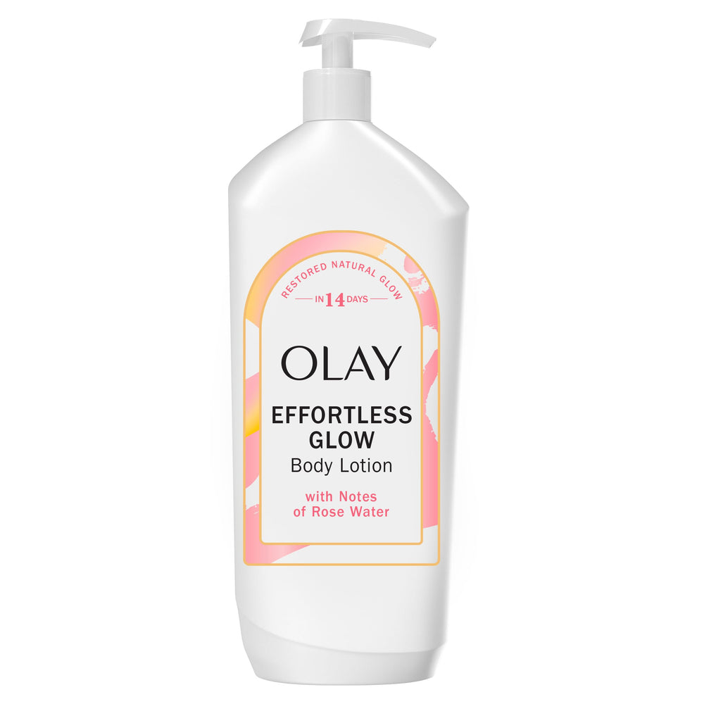 Olay front label showing product name and 18 fl oz size for clear identification and trust
