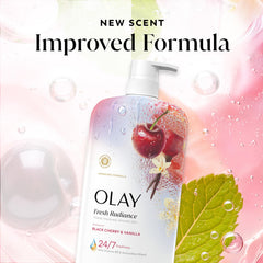 Olay fresh radiance bathroom lifestyle scene showing sensory routine and freshness benefit