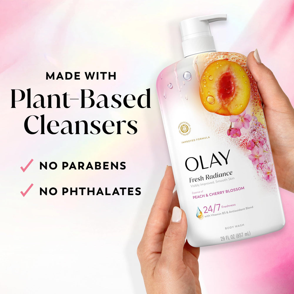 Display of Vitamin B3 and antioxidants with Olay indicating skin support