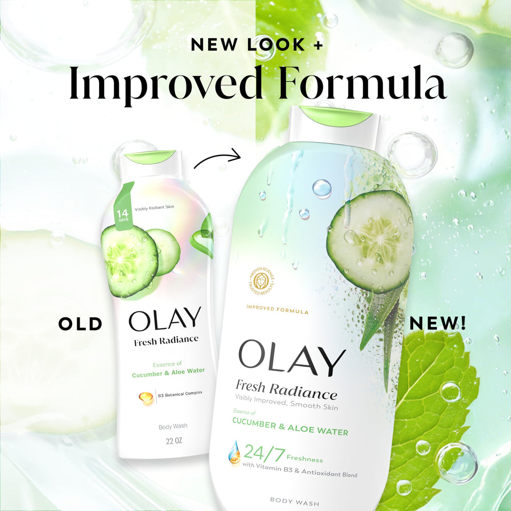 Olay fresh radiance lifestyle bathroom setup showing fresh daily routine