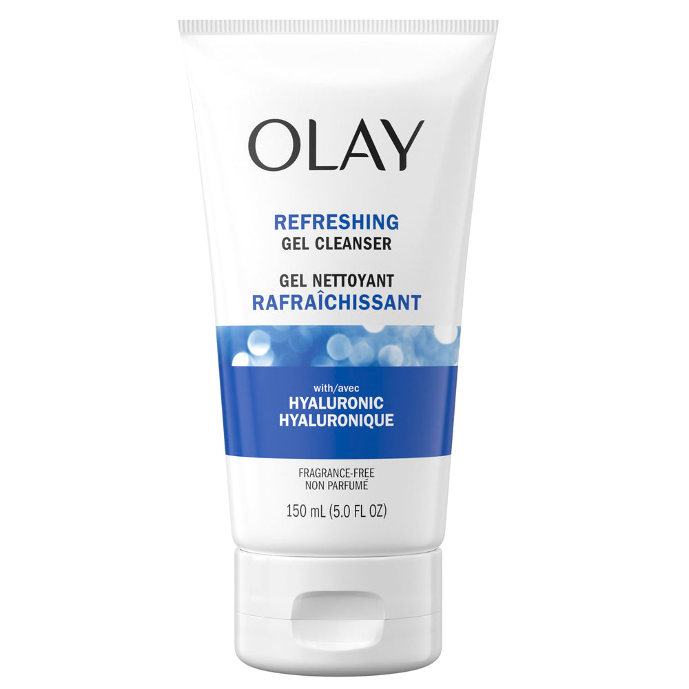 Olay front packaging showing brand and clean gel benefits