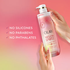 Olay being used in shower showing instant moisturizing action