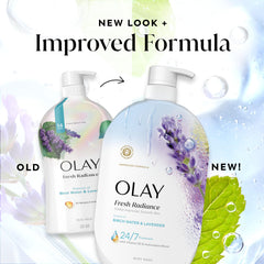 Olay ingredient list close-up highlighting vitamin B3 and antioxidants