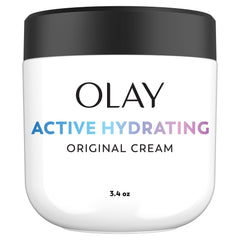 Olay jar front view showing packaging and clear branding benefit hydration