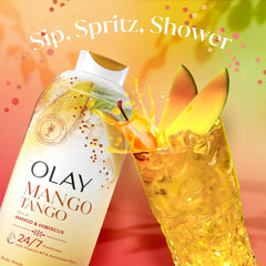 Olay 22 fl oz bottle next to a hand for size and value clarity