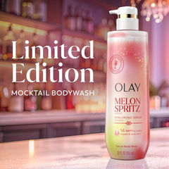 Olay melon scent illustration conveying fruity-fresh shower experience