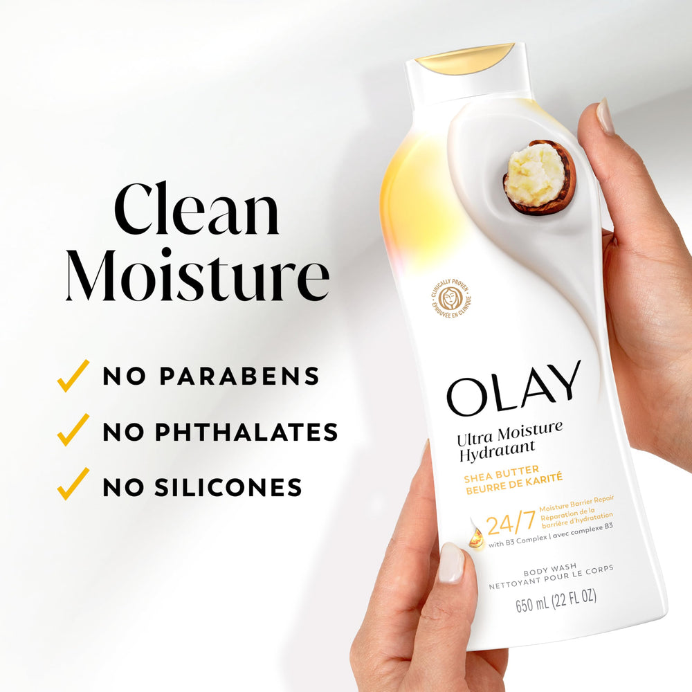 Olay multipack box display presenting four bottles for long-lasting supply