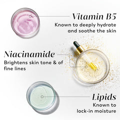 Olay niacinamide visual highlighting active ingredient benefits