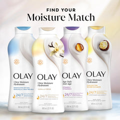 Olay bottle beside lotion showcasing step two moisturizing routine