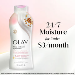 Olay bottle on bath shelf in lifestyle scene for everyday skincare routine