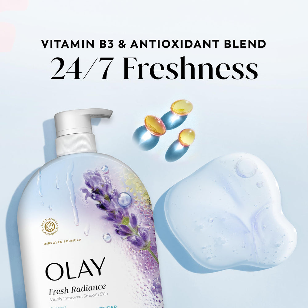 Olay pump dispensing lather that cushions skin and cleans gently