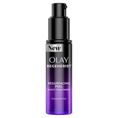 Olay front packaging showing bottle and clear branding for easy identification