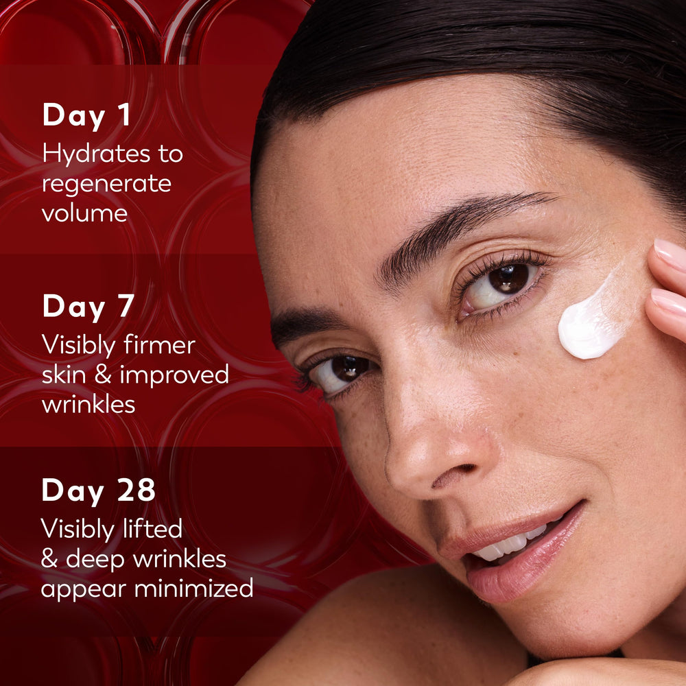 Olay on bathroom vanity in lifestyle setting for daily skincare routine benefit