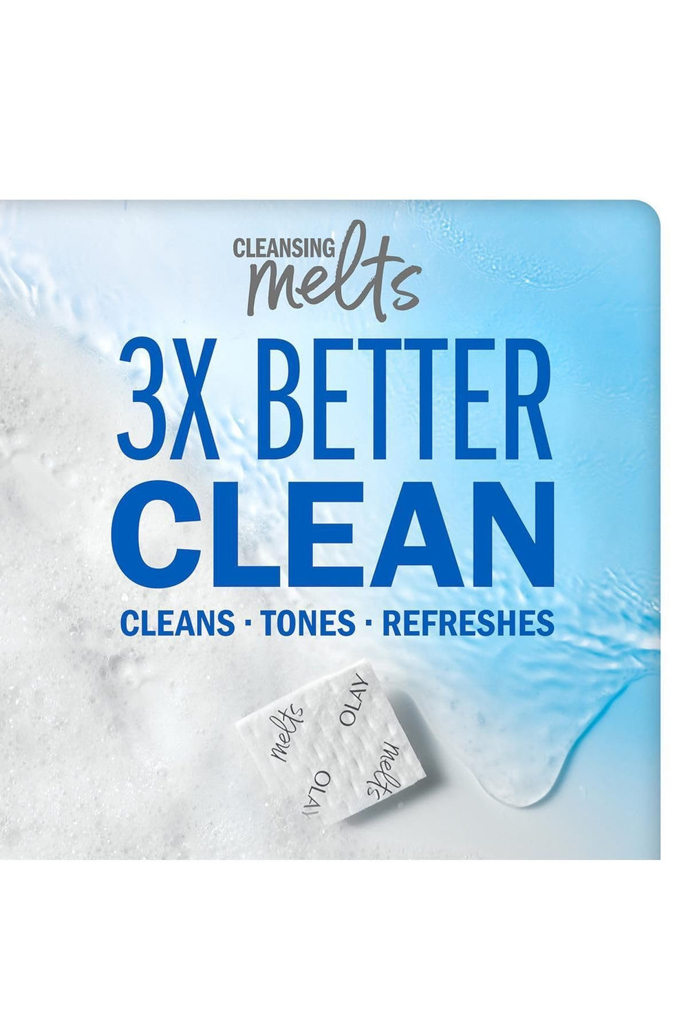 Olay pad activated into microbubble foam highlighting effective lathering benefit