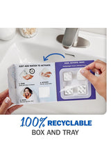 Detail of Olay recyclable packaging demonstrating eco-conscious material benefit