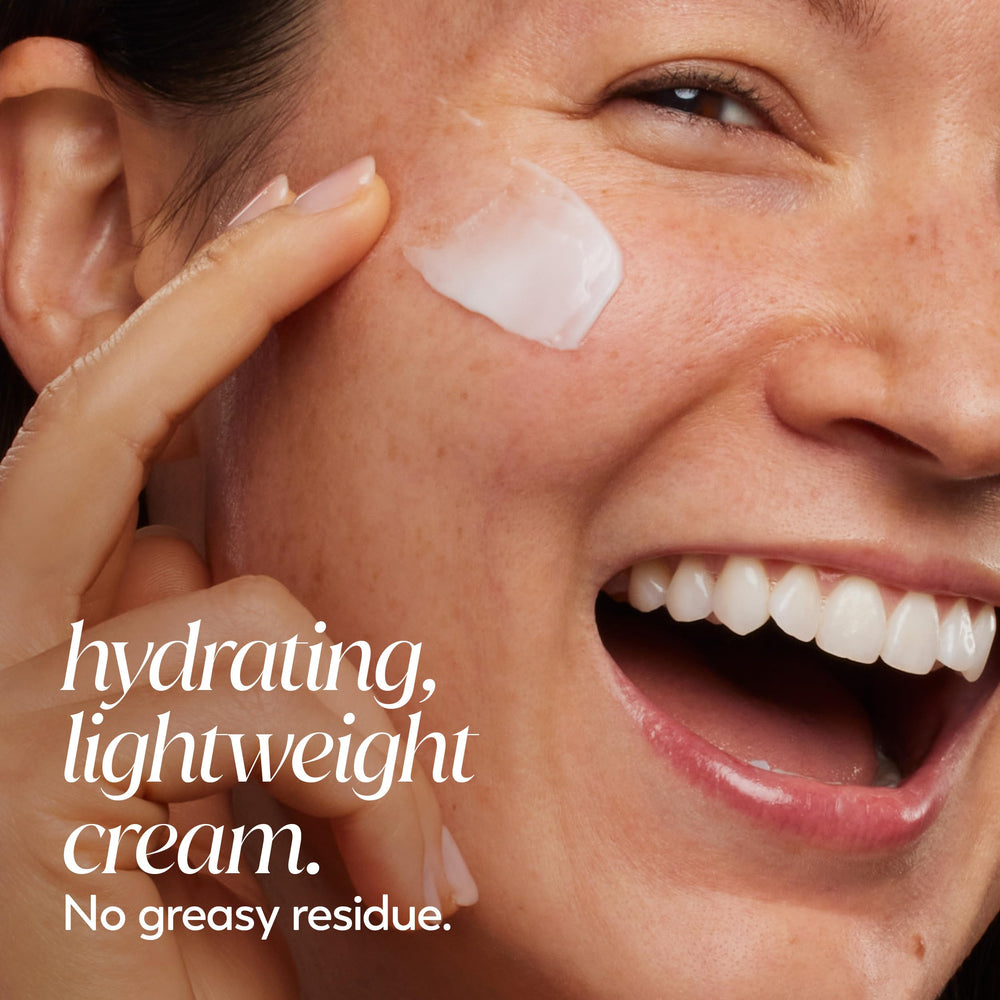 Olay retinol 24 cream absorbed into skin illustrating non-greasy finish