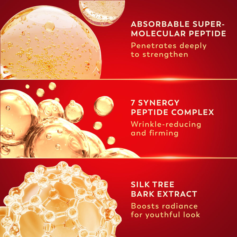 Olay Science silk tree extract ingredient visual highlighting skin-soothing benefit