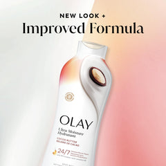 Olay bottle next to ruler for size and scale reference