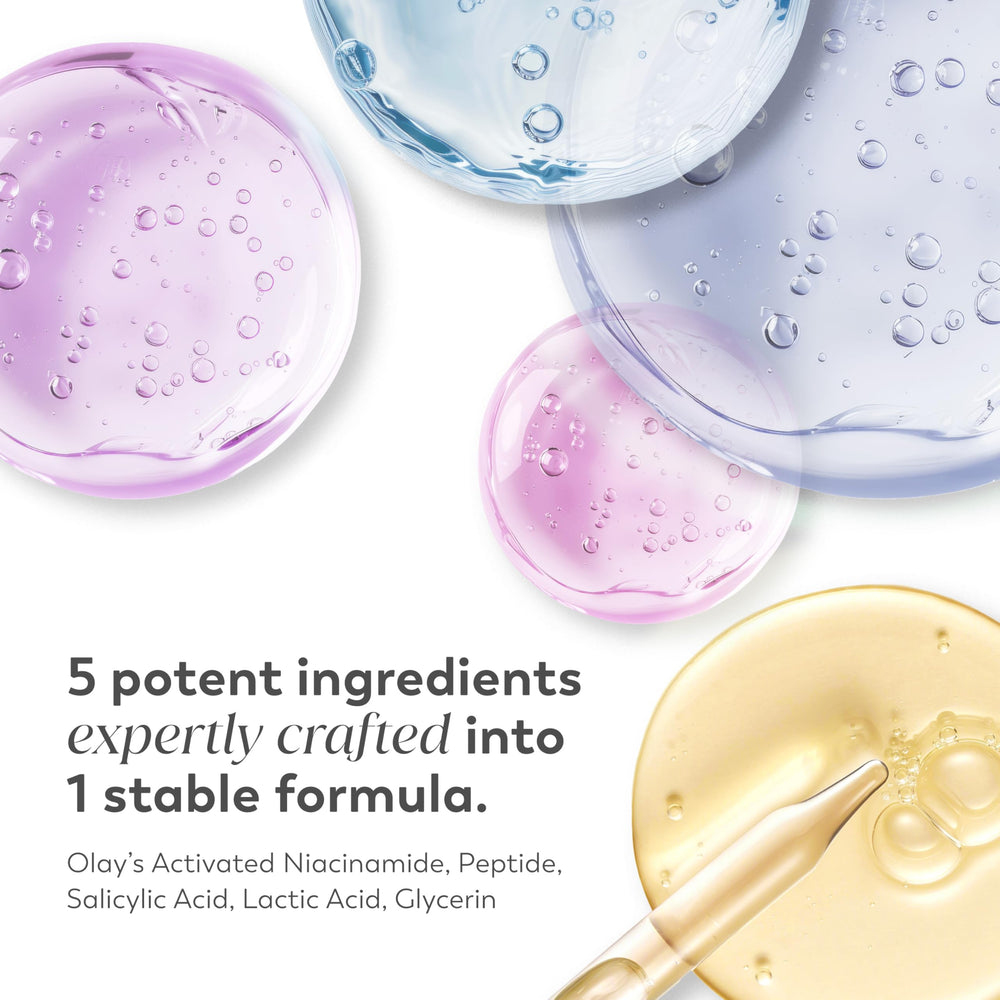 Olay Super Serum pump dispensing serum for precise application