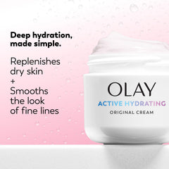 Olay texture close-up highlighting smooth cream and quick absorption benefit