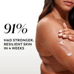 Olay lotion texture swatch on skin demonstrating fast absorption and smoothness
