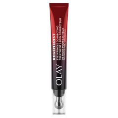 Olay under eye roller front packaging showing product and benefit of peptide treatment