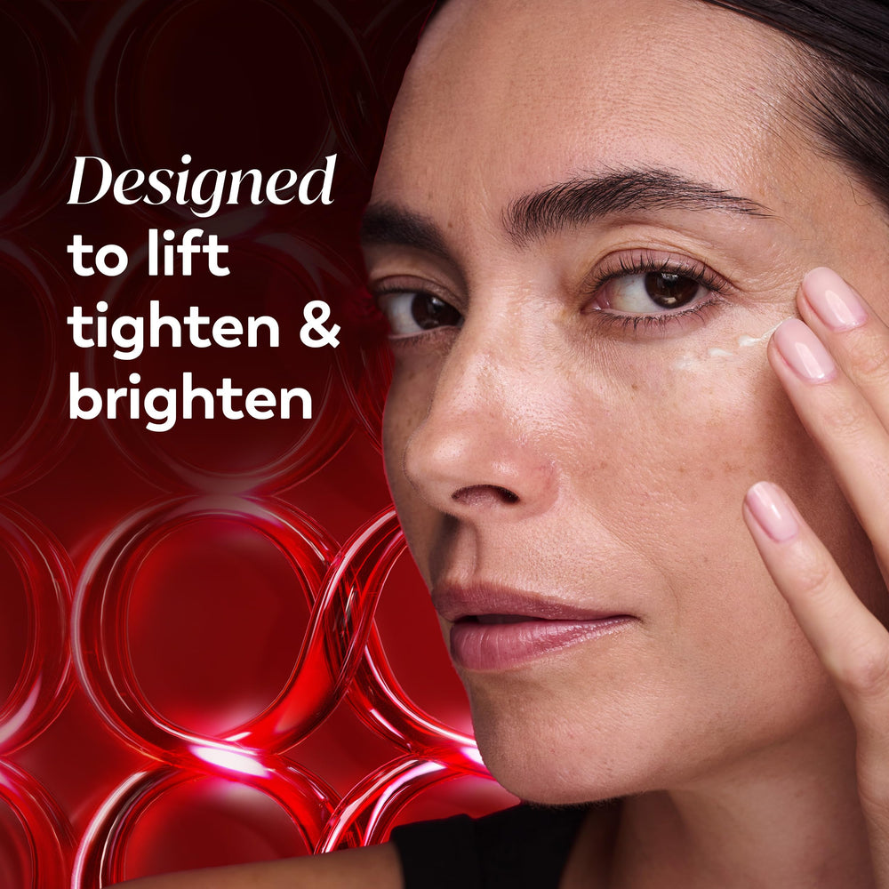 Olay under eye roller in hand for scale illustrating travel-friendly 0.7oz convenience