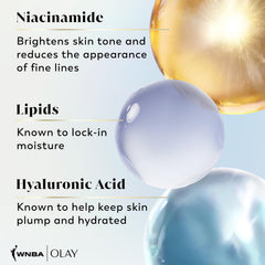 hand holding Olay 20 fl oz bottle to show size and portability benefit