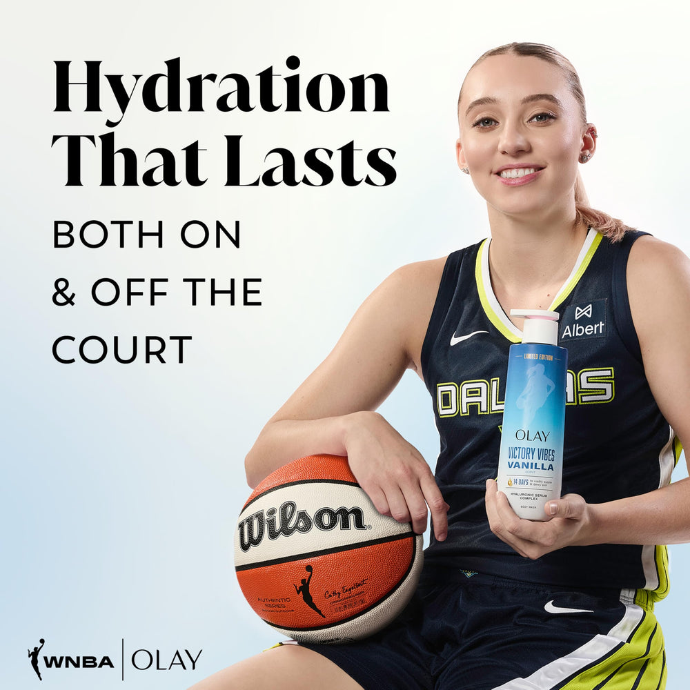Olay product label highlighting key ingredients for barrier-support benefits