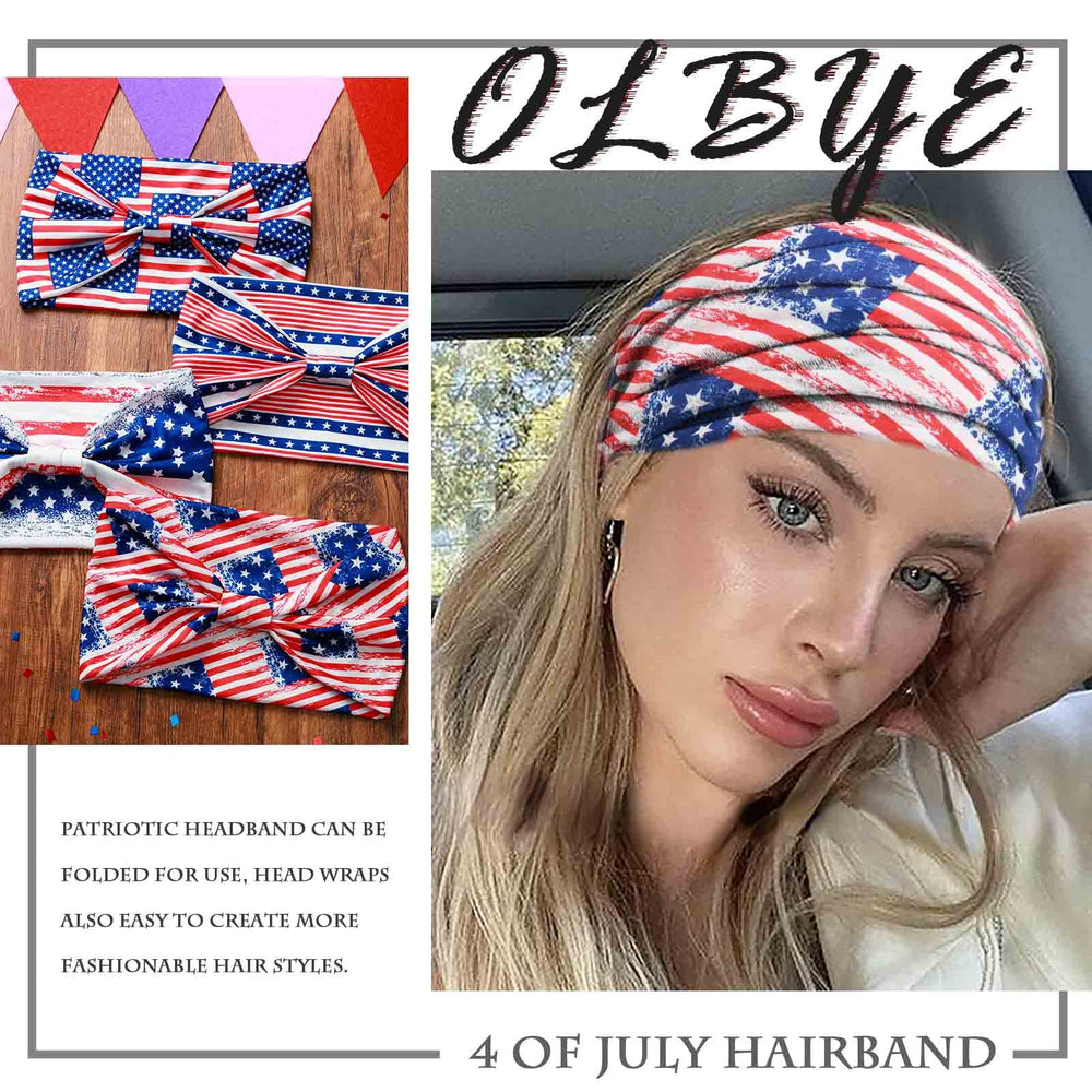 Olbye four distinct stars-and-stripes patterns laid flat for mix-and-match outfit options