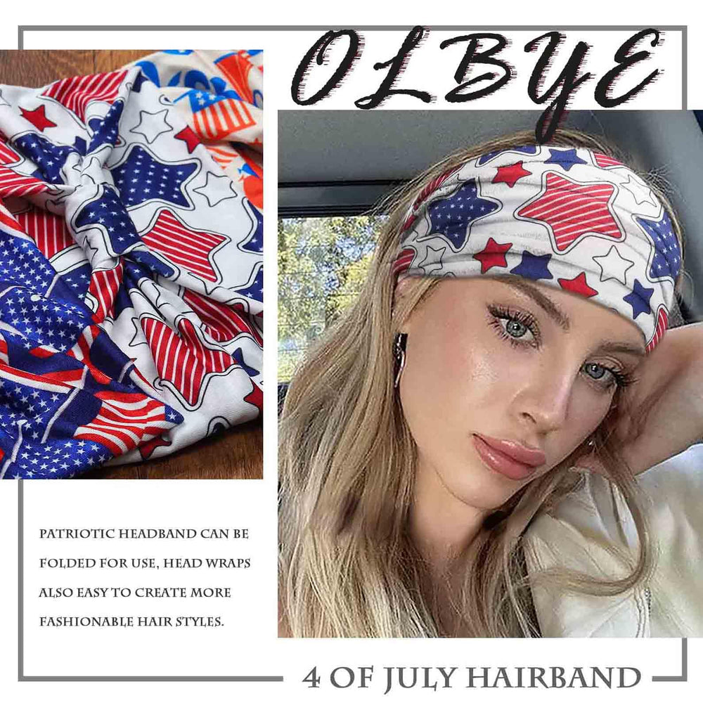 Olbye arranged set of four headbands displaying pattern variety for outfits
