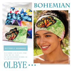 Olbye headband worn during yoga demonstrating secure, non-slip performance