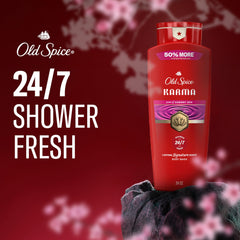 Old Spice pouring into hand forming rich lather for effective cleansing