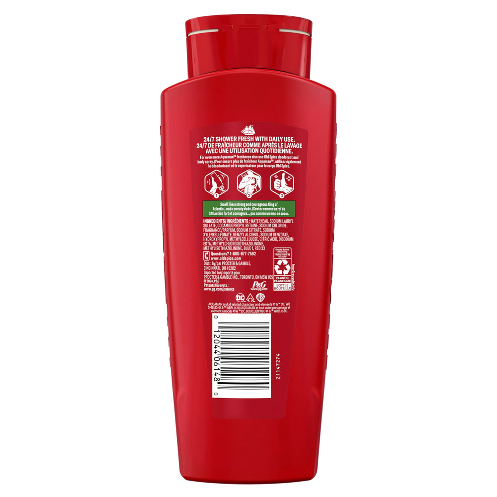 Old Spice Aquaman limited-edition bottle in gift-style display for collector appeal