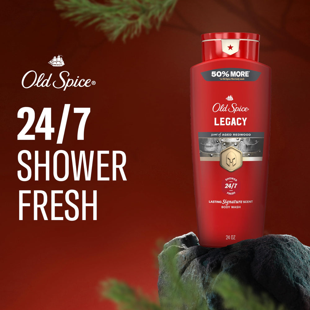 Old Spice pump dispensing body wash foam for easy application
