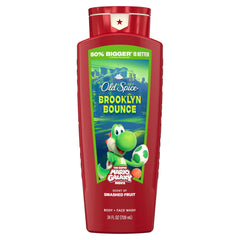 Old Spice Brooklyn Bounce front bottle shows bold label and benefit