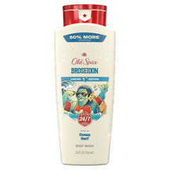 Old Spice Broseidon front bottle showing ocean-scent branding benefit freshness